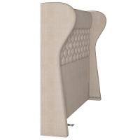 Kit Cabeceira Cama Box Casal 140cm Madrid Com Puff Recamier Santorini Linho Creme - 2