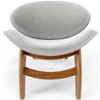 Kit 4 Poltronas Decorativa Orgânica Sala Living Kadosh L02 Bouclê Cinza - 5