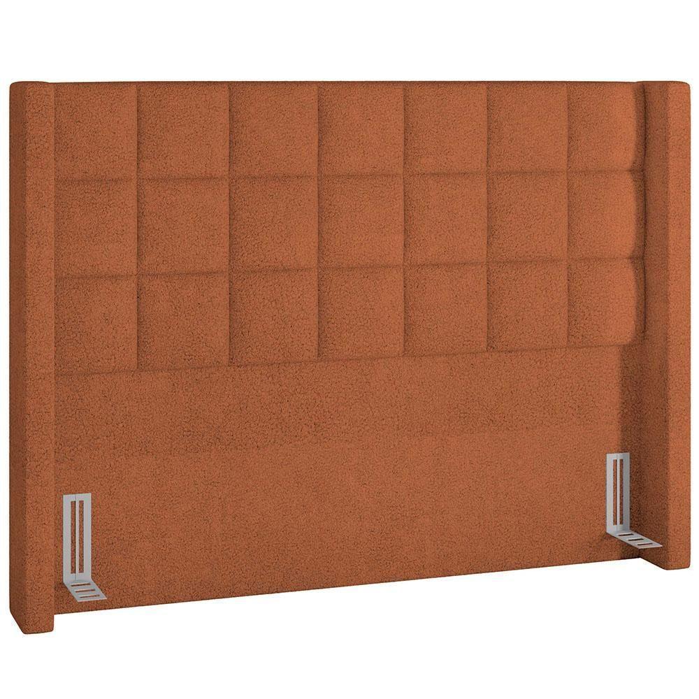 Cabeceira Cama Box Casal 160cm P05 Paris Bouclê Terracota - 1