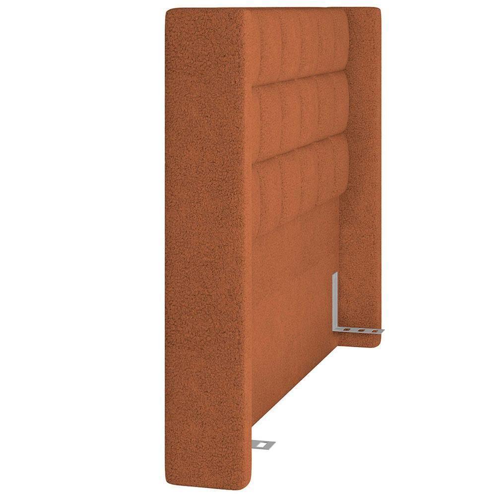 Cabeceira Cama Box Casal 160cm P05 Paris Bouclê Terracota - 2