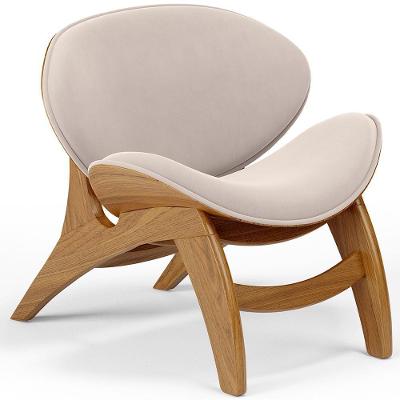 Poltrona Decorativa Kadosh L02 Sala De Estar Suede Bege Lyam Decor