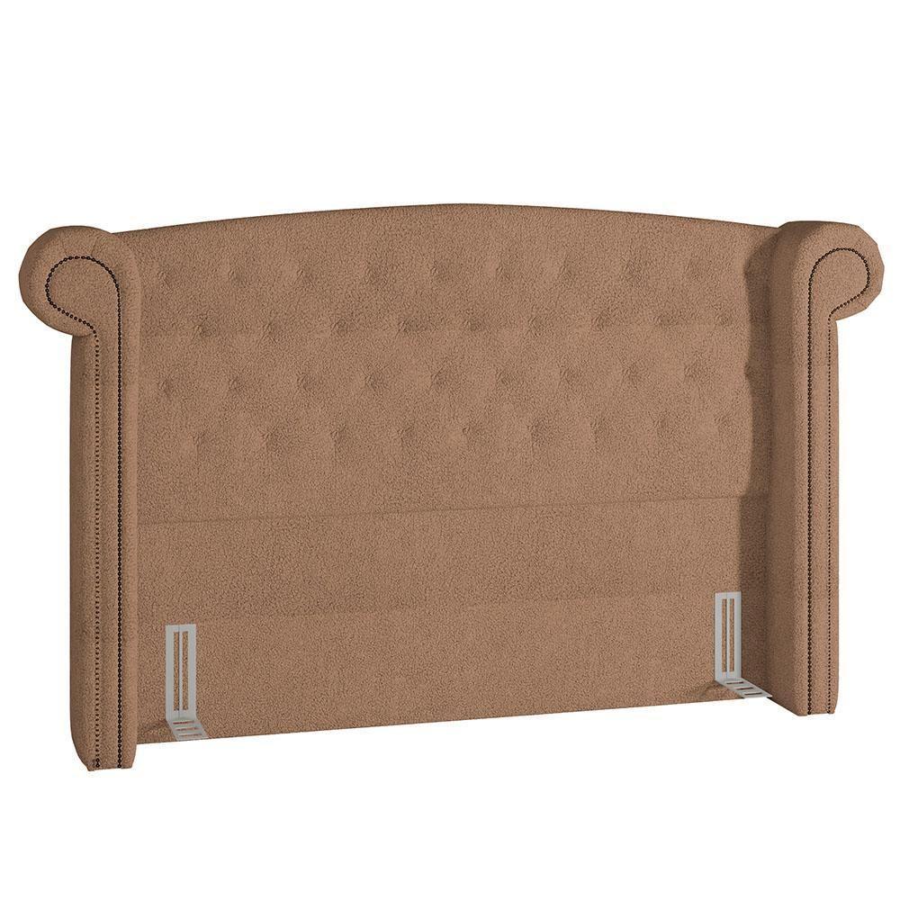 Cabeceira Cama Box Casal 140cm Sofia Bouclê Bege - 1