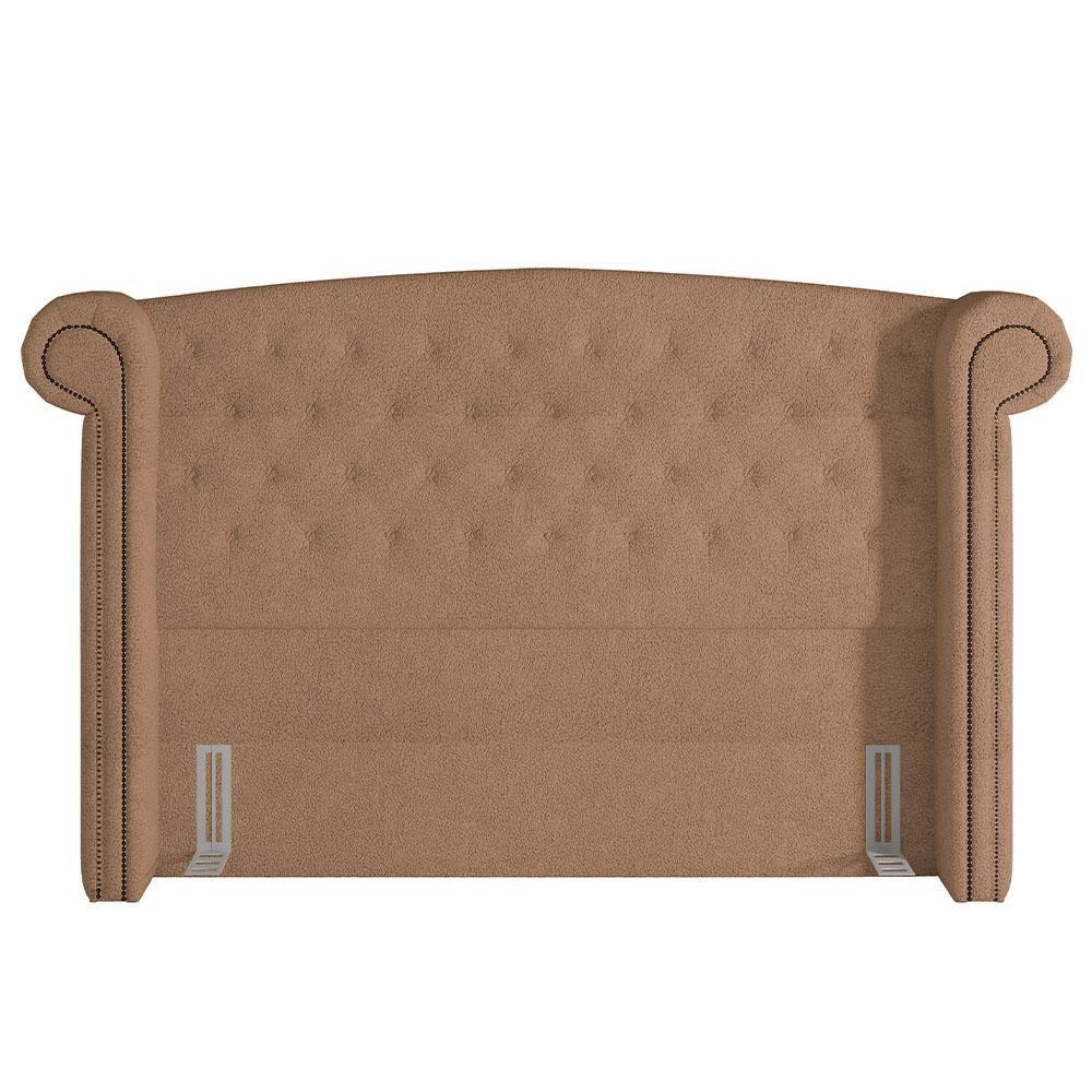 Cabeceira Cama Box Casal 140cm Sofia Bouclê Bege - 2