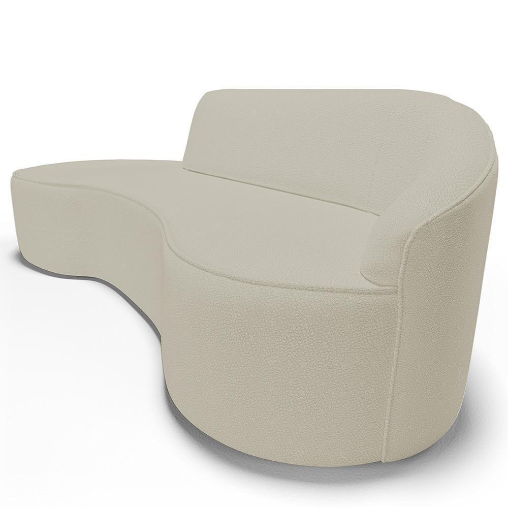 Sofá 4 Lugares Curvo Living Firenze Direito D02 Corano Bege 260cm C-26 - Lyam - 4