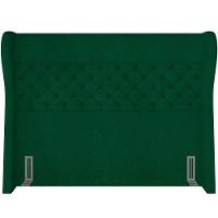 Kit Cabeceira Cama Box Casal 160cm Madrid Com Puff Recamier Santorini Bouclê Verde - 6