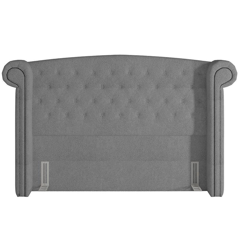 Cabeceira Cama Box Casal 140cm Sofia Bouclê Cinza - 4