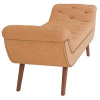 Kit Cabeceira Cama Box Casal 195cm Madrid Com Puff Recamier Santorini Bouclê Mostarda - 5