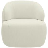 Poltrona Decorativa Fixa Orgânica Living Barolo L06 Veludo Bege - 5