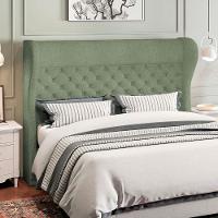 Kit Cabeceira Cama Box Casal 160cm Madrid Com Puff Recamier Santorini Bouclê Oliva - 8