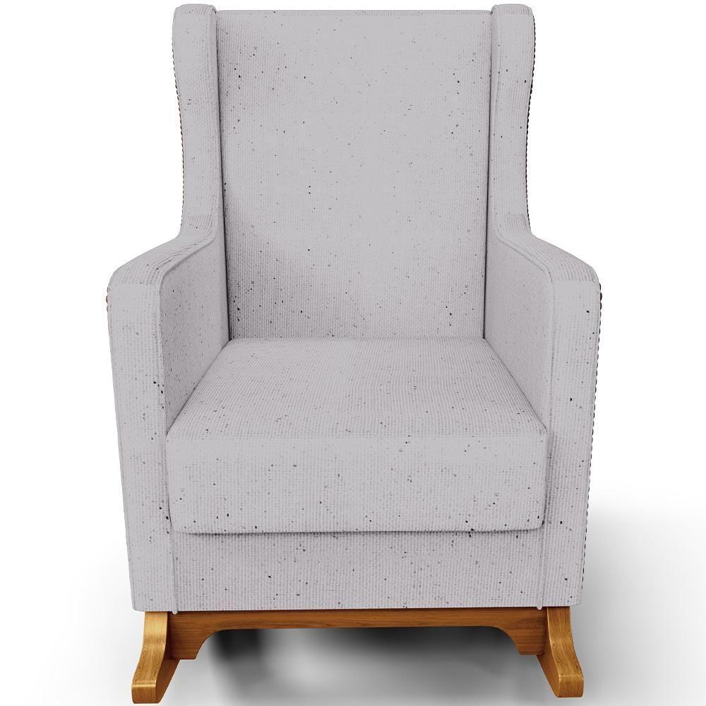 Poltrona De Amamentação Com Balanço Mavie L02 Linho Cinza - 5