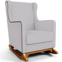 Poltrona De Amamentação Com Balanço Mavie L02 Linho Cinza - 1