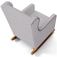 Poltrona De Amamentação Com Balanço Mavie L02 Linho Cinza - 2