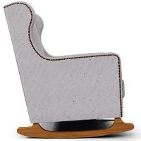 Poltrona De Amamentação Com Balanço Mavie L02 Linho Cinza