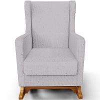 Poltrona De Amamentação Com Balanço Mavie L02 Linho Cinza - 5