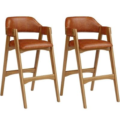 Kit 02 Banquetas Altas Suran L02 Couríssimo Camel