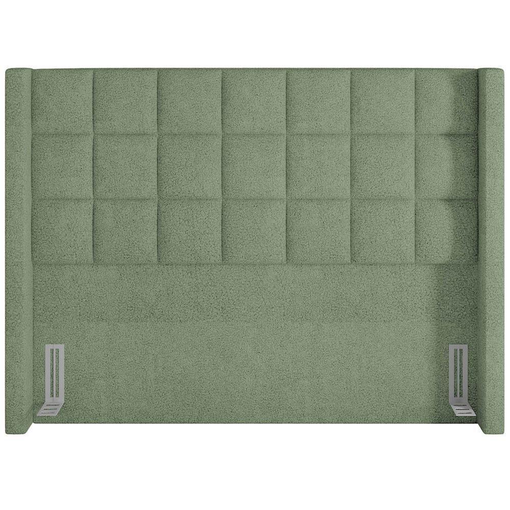 Kit Cabeceira Cama Box Paris 195cm Com Puff Recamier Itália P05 Bouclê Oliva - 6