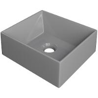 Cuba De Apoio Retangular Lavabo C01 Rt30w Cinza - Lyam - 1