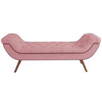 Kit Cabeceira Cama Box Casal 160cm Madrid Com Puff Recamier Santorini Bouclê Rosê - 9