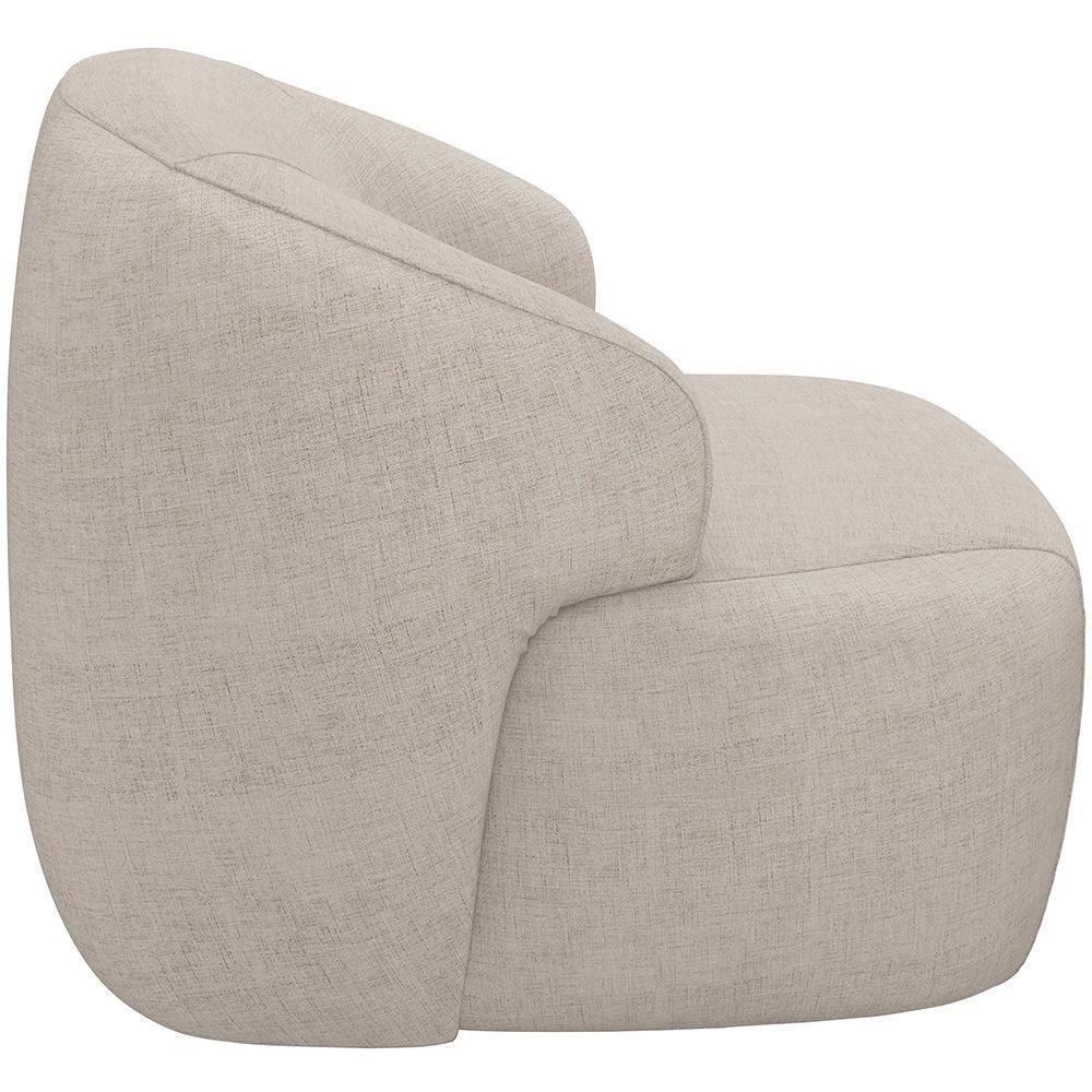 Poltrona Decorativa Fixa Orgânica Living Barolo L06 Linho Bege - 4