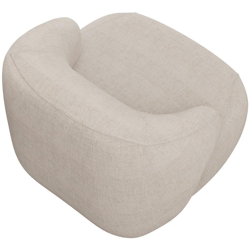 Poltrona Decorativa Fixa Orgânica Living Barolo L06 Linho Bege - 6