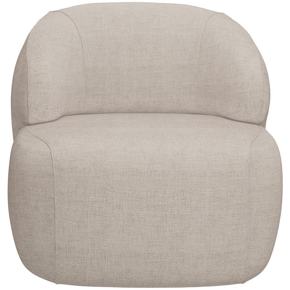 Poltrona Decorativa Fixa Orgânica Living Barolo L06 Linho Bege - 7