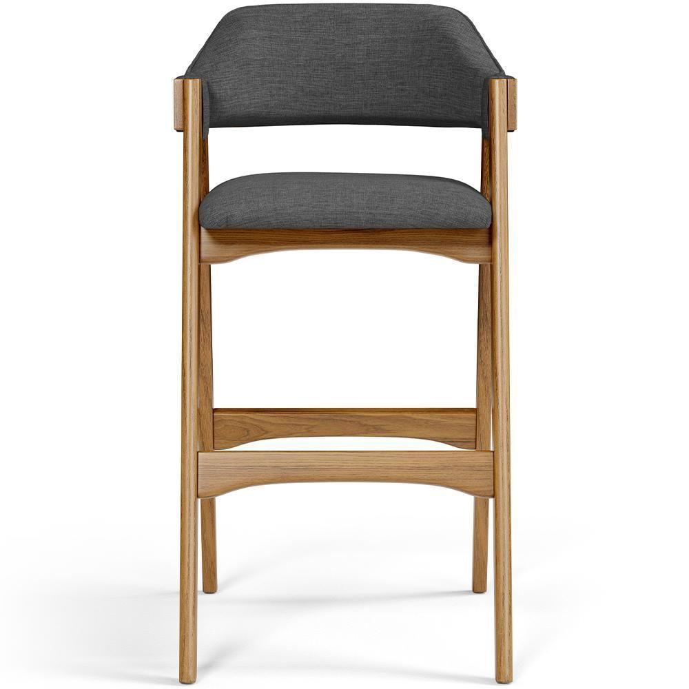 Kit 04 Banquetas Altas Suran L02 Linho Cinza Escuro - 5