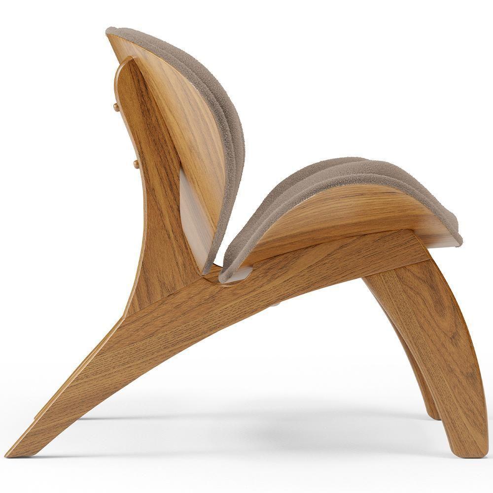 Poltrona Decorativa Orgânica Sala Living Kadosh L02 Bouclê Bege - 5