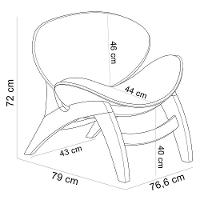 Poltrona Decorativa Orgânica Sala Living Kadosh L02 Bouclê Bege - 6