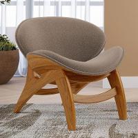 Poltrona Decorativa Orgânica Sala Living Kadosh L02 Bouclê Bege - 7