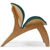 Kit 4 Poltronas Decorativa Orgânica Sala Living Kadosh L02 Bouclê Verde - 2