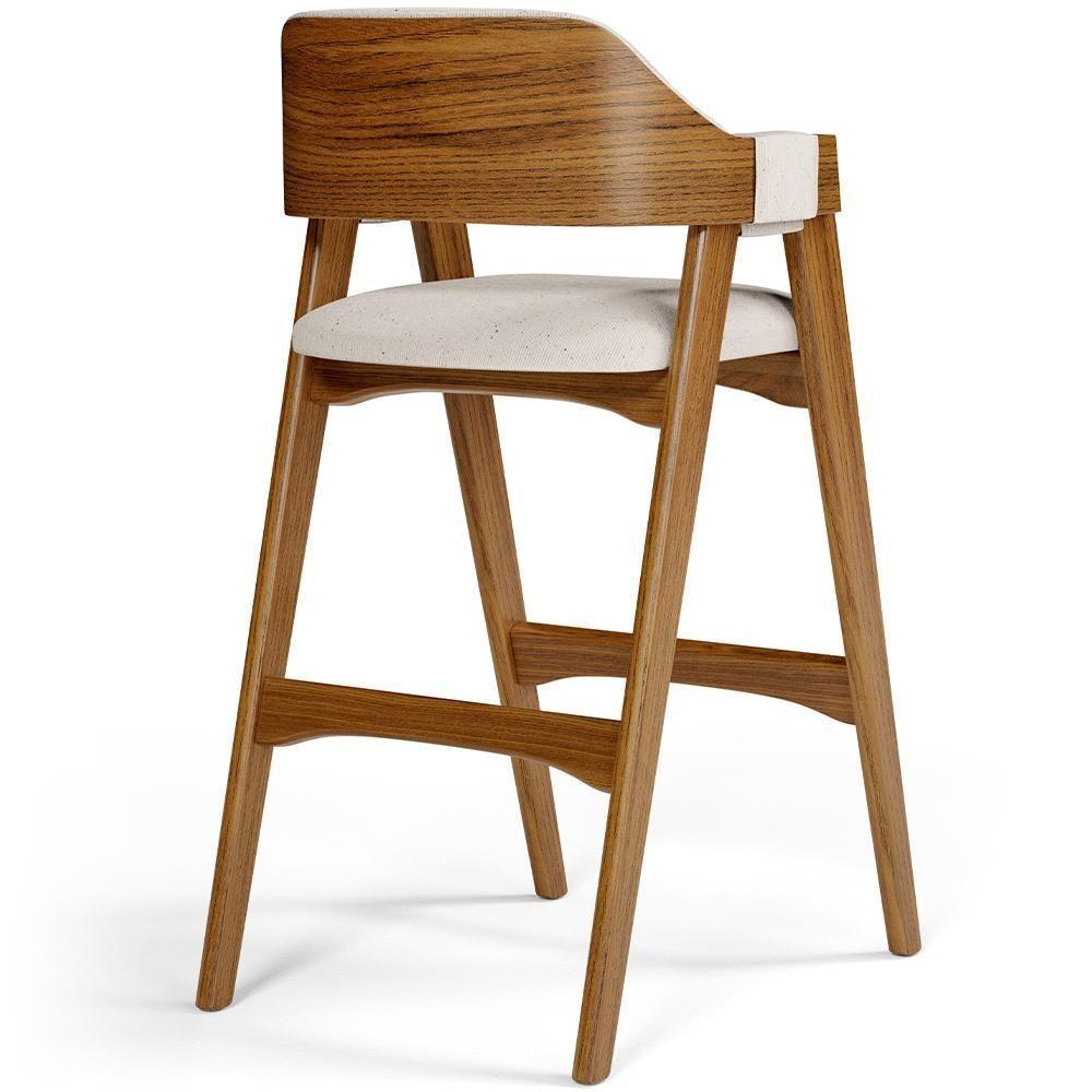 Kit 02 Banquetas Altas Suran L02 Linho Cru - 4