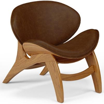 Poltrona Decorativa Kadosh L02 Sala Living Couríssimo Marrom Lyam Decor