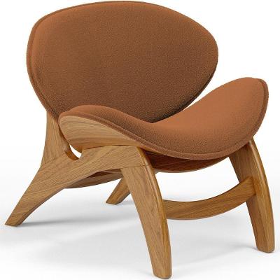 Poltrona Decorativa Kadosh L02 Orgânica Sala Living Bouclê Terracota Lyam Decor