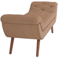 Kit Cabeceira Cama Box Casal 160cm Madrid Com Puff Recamier Santorini Bouclê Bege - 5