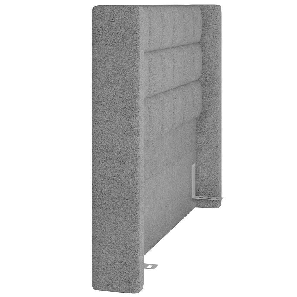 Cabeceira Cama Box Casal 140cm P05 Paris Bouclê Cinza - 2