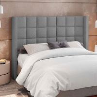 Cabeceira Cama Box Casal 140cm P05 Paris Bouclê Cinza - 5