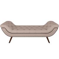 Kit Cabeceira Cama Box Casal 160cm Madrid Com Puff Recamier Santorini Linho Bege - 9