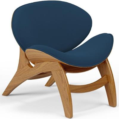 Poltrona Decorativa Kadosh L02 Sala De Estar Suede Azul Lyam Decor