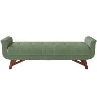 Puff Recamier Decorativo Com Pés Em Madeira 160cm Itália P05 Bouclê Oliva - 2