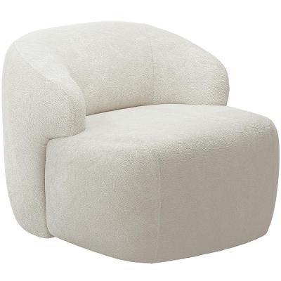 Poltrona Decorativa Fixa Orgânica Living Barolo L06 Bouclê Off White
