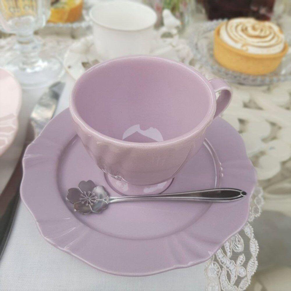 Conjunto 4 Colheres Aço Inox Para Chá Flores Prateada - 5