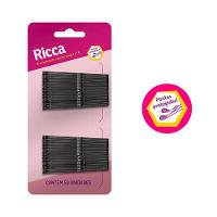 Grampo Para Cabelo Preto Nº 5 Com 50 Unidades Ricca - 2