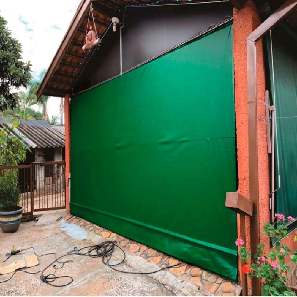 Toldo Cortina Verde - 3,70m X 1,60m - Kit Completo - 3