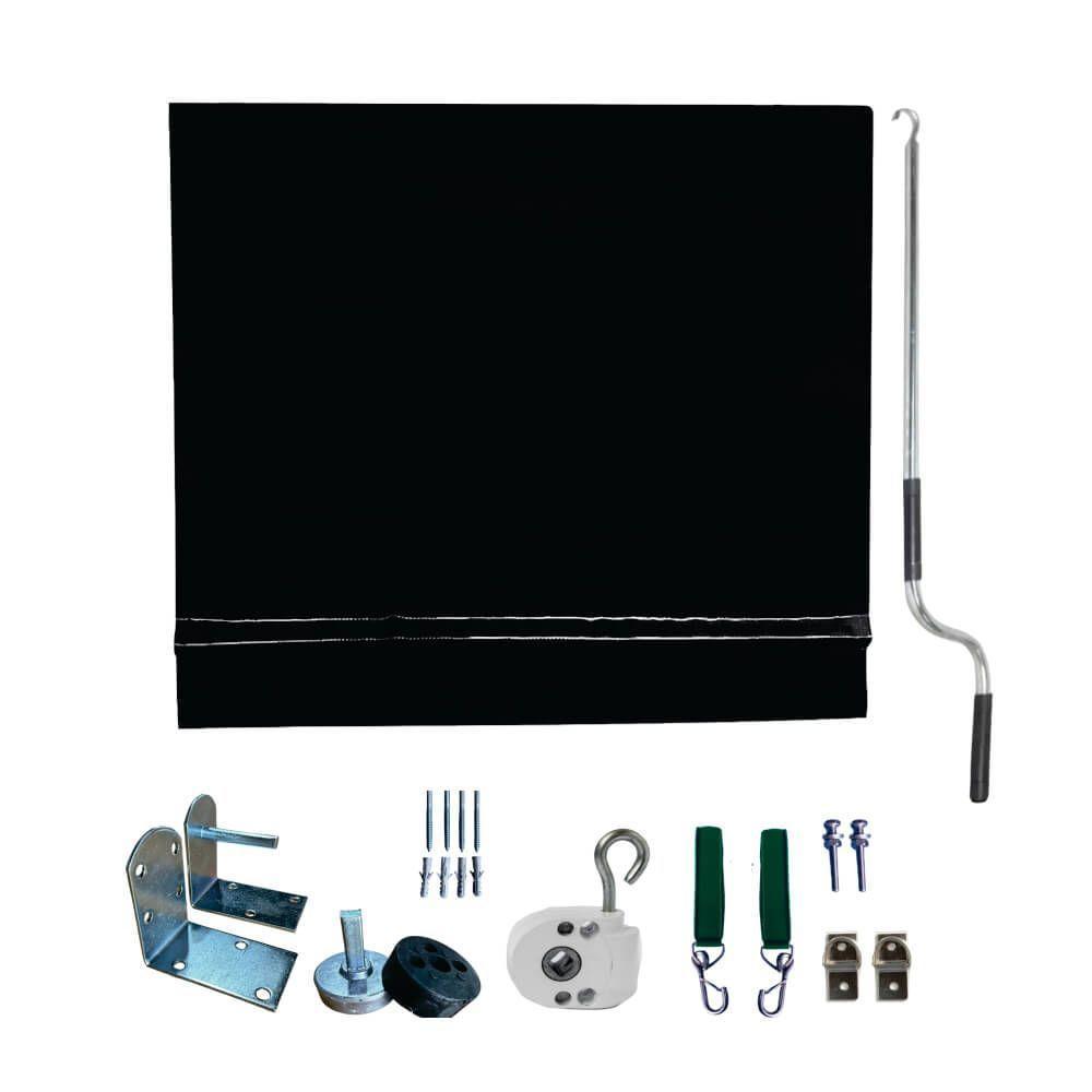 Toldo Cortina Preto - 1,80m X 2,70m - Kit Completo - 1