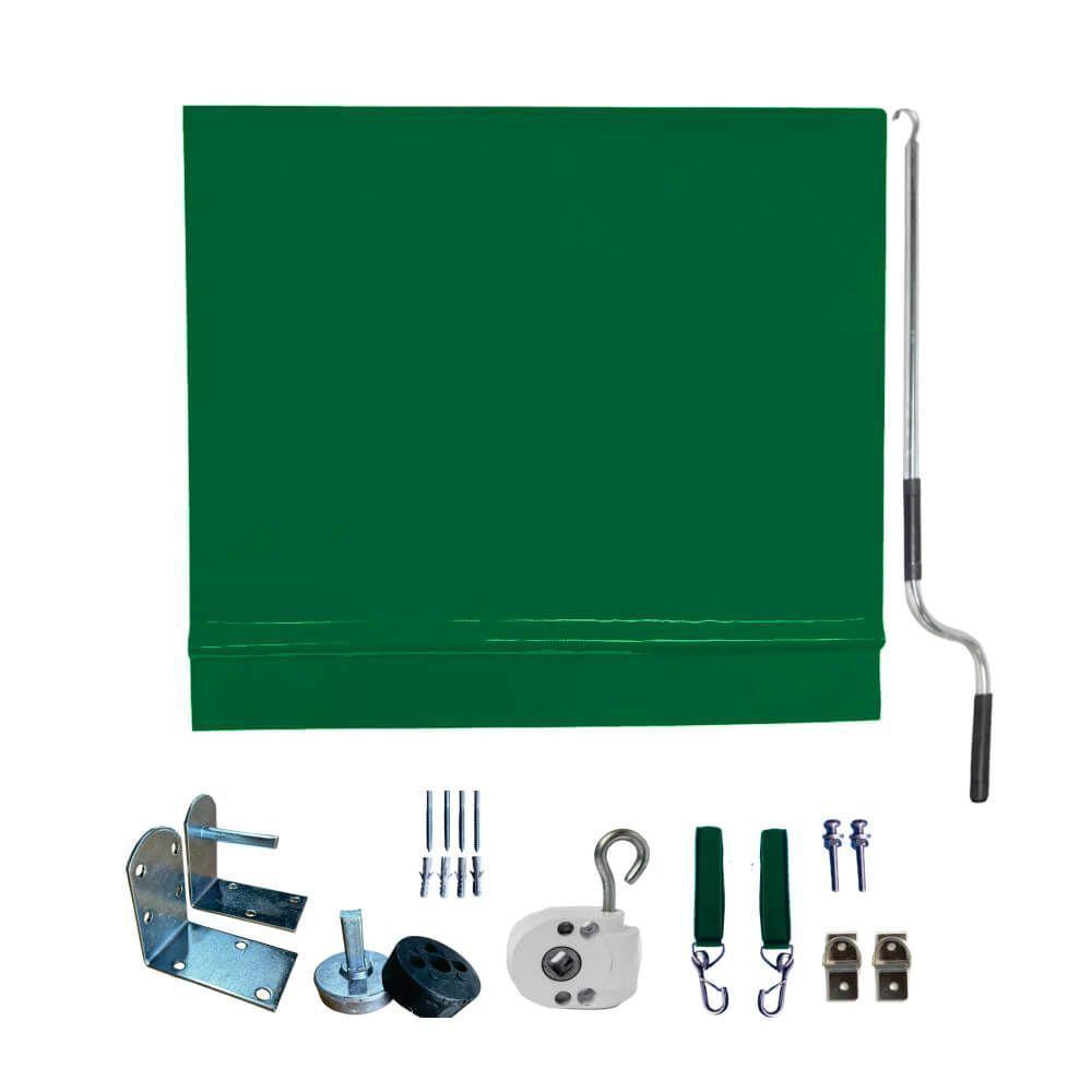 Toldo Cortina Verde - 1,80m X 2,40m - Kit Completo - 1