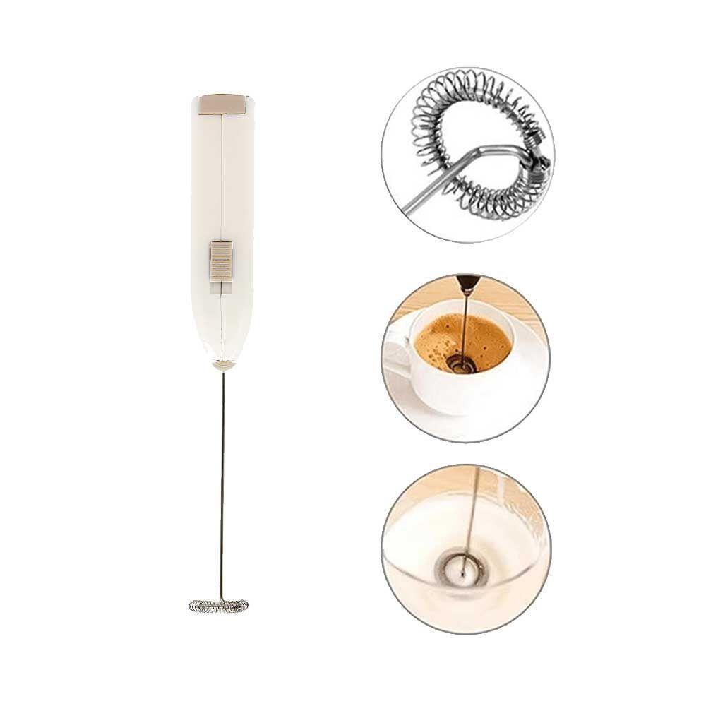 Mini Mixer Elétrico Para Bebidas Inox E Plástico Branco Lyor - 3