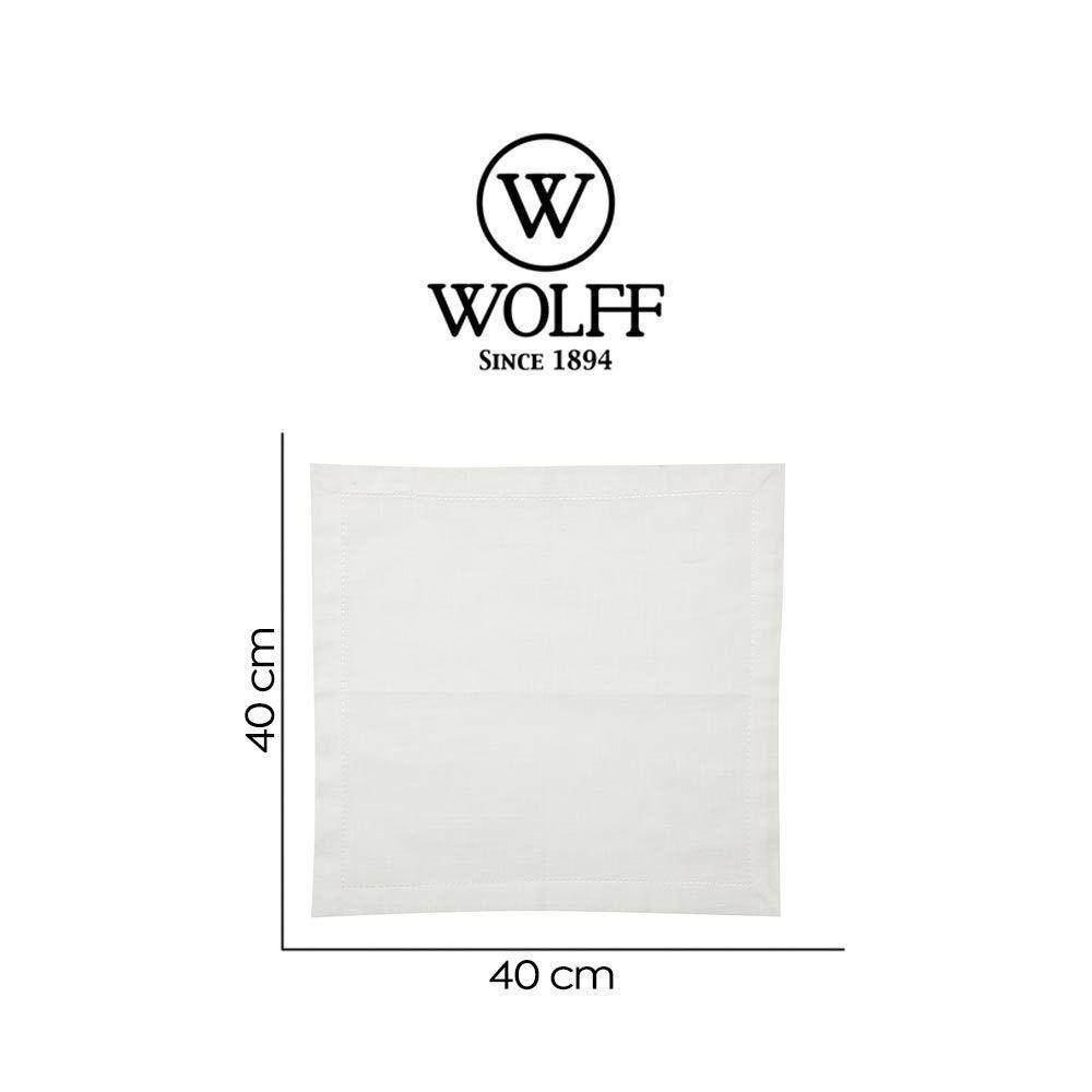 Guardanapo Off-white Ponto Ajour Algodão Luxo 40x40cm Wolff - 4