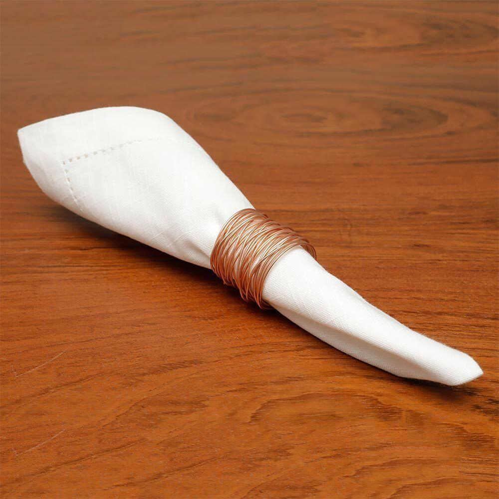 Guardanapo Off-white Ponto Ajour Algodão Luxo 40x40cm Wolff - 5