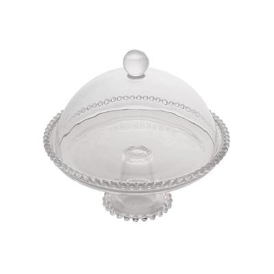 Porta Bolo Torta Com Tampa Cristal Pearl Wolff 20cm