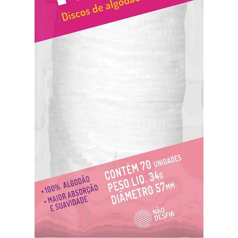 Disco De Algodão Ricca Com 70 Unidades Para Unha E Rosto - 3